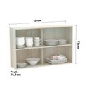 Ver imagem 3 de Armario Basculante Misto 120cm 2 Porta Lis Legno Crema