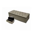 Ver imagem 3 de Kit Cabeceira Geovana + Calçadeira Baú Mirage King Size 195cm Suede - Ecotec Decor:Bege