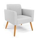 Ver imagem 5 de Sofá Namoradeira com Poltrona Pés Palito Castanho Marisa Linho Cinza A05 D03 - D'rossi