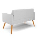 Ver imagem 4 de Sofá Namoradeira com Poltrona Pés Palito Castanho Marisa Linho Cinza A05 D03 - D'rossi