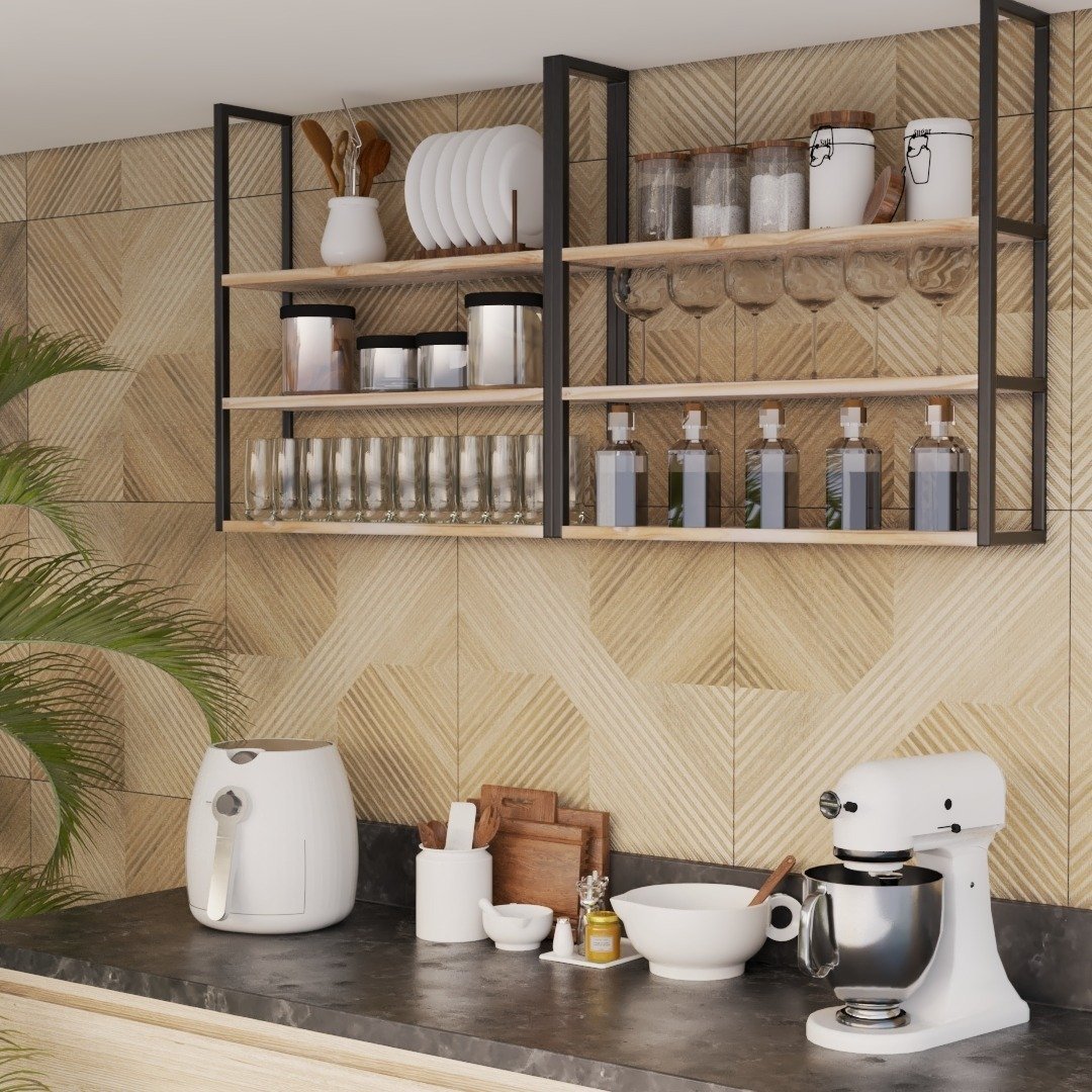 Organizador De Teto Moderna 80x20cm Em Ferro Para Comércio Technox - 2