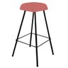 Kit 08 Banqueta Alta Lari Eiffel Hexágono Bancada Bar Balcão Bistrô Ferro Preto Suede Rose Gold - 3