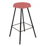 Kit 08 Banqueta Alta Lari Eiffel Hexágono Bancada Bar Balcão Bistrô Ferro Preto Suede Rose Gold - 2