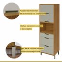 Ver imagem 3 de Cozinha Completa 3 Peças MDF Imperatriz Marrom/Off White - Nesher