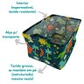 Cesto Organizador Infantil Tecido Cesta Organizadora Brinquedo Roupa Dobrável 38x26cm Dino Marinho - 2