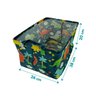 Cesto Organizador Infantil Tecido Cesta Organizadora Brinquedo Roupa Dobrável 38x26cm Dino Marinho - 6