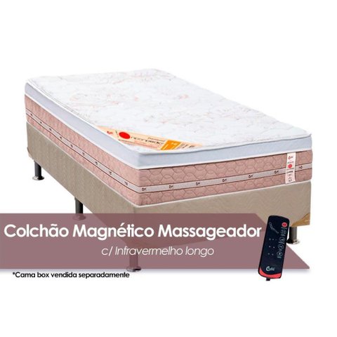 Colchão Solteiro Castor Magnético c/Vibro Massagem Infravermelho Longo Terapêutico Niponpedic Molas