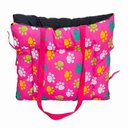 Ver imagem 1 de Colchonete e Bolsa 2 em 1 Pet Hanna Pop Pequeno Retangular Impermeável: Dog Pink