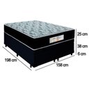 Ver imagem 4 de Cama Box Baú Queen Bipartido Suede + Colchão Molas Ensacadas Sereneprime Sonnolux 158x198x69 Preto