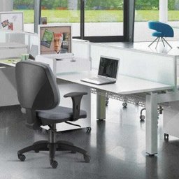 Cadeira Giratória Job Executiva Ergonômica Escritório Couro Sintético Cinza - Lyam Decor - 2 Cadeira Giratória Job Executiva Ergonômica Escritório Couro Sintético Cinza - Lyam Decor - 2