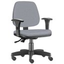 Ver imagem 1 de Cadeira Giratória Job Executiva Ergonômica Escritório Couro Sintético Cinza - Lyam Decor