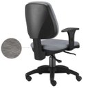 Ver imagem 3 de Cadeira Giratória Job Executiva Ergonômica Escritório Couro Sintético Cinza - Lyam Decor