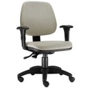 Ver imagem 1 de Cadeira Giratória Job Executiva Ergonômica Escritório Suede Bege - Lyam Decor