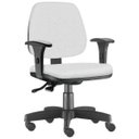 Ver imagem 1 de Cadeira Giratória Job Executiva Ergonômica Escritório Couro Sintético Branco - Lyam Decor