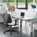 Ver imagem 2 de Cadeira Giratória Job Executiva Ergonômica Escritório Couro Sintético Branco - Lyam Decor