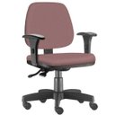 Ver imagem 1 de Cadeira Giratória Job Executiva Ergonômica Escritório Suede Rosê - Lyam Decor