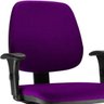 Cadeira Giratória Job Executiva Ergonômica Escritório Suede Roxo - Lyam Decor - 2