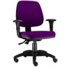 Cadeira Giratória Job Executiva Ergonômica Escritório Suede Roxo - Lyam Decor - 1