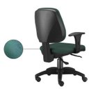 Ver imagem 3 de Cadeira Giratória Job Executiva Ergonômica Escritório Crepe Verde Musgo - Lyam Decor
