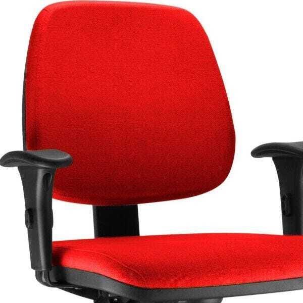 Cadeira Giratória Job Executiva Ergonômica Escritório Suede Vermelho - Lyam Decor - 2