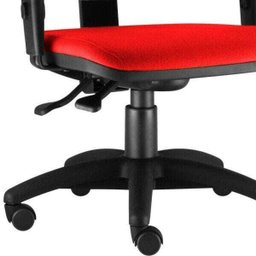 Cadeira Giratória Job Executiva Ergonômica Escritório Suede Vermelho - Lyam Decor - 3