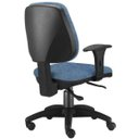 Ver imagem 2 de Cadeira Giratória Job Executiva Ergonômica Escritório Tecido Azul - Lyam Decor