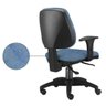Cadeira Giratória Job Executiva Ergonômica Escritório Tecido Azul - Lyam Decor - 3