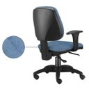 Ver imagem 3 de Cadeira Giratória Job Executiva Ergonômica Escritório Tecido Azul - Lyam Decor