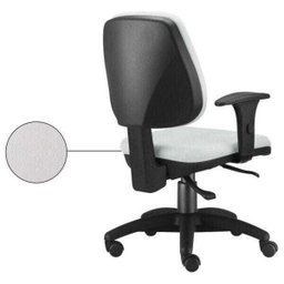 Kit 2 Cadeiras Giratória Job Executiva Ergonômica Escritório Couro Sintético Branco - Lyam Decor - 5