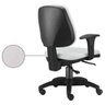 Kit 2 Cadeiras Giratória Job Executiva Ergonômica Escritório Couro Sintético Branco - Lyam Decor - 5