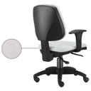 Ver imagem 5 de Kit 2 Cadeiras Giratória Job Executiva Ergonômica Escritório Couro Sintético Branco - Lyam Decor