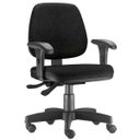 Ver imagem 7 de Kit 2 Cadeiras Giratória Job Executiva Ergonômica Escritório Couro Sintético Preto - Lyam Decor