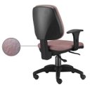 Ver imagem 5 de Kit 2 Cadeiras Giratória Job Executiva Ergonômica Escritório Suede Rosê - Lyam Decor