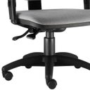 Ver imagem 4 de Kit 02 Cadeiras Giratória Job L02 Executiva Ergonomica Crepe Cinza - Lyam Decor