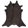 Tapete de couro de boi. Pele bovina natural. 1,40 x 1,80 m. Tons escuros. P1374 - 1