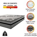 Ver imagem 2 de Colchão Casal Queen Gazin com Molas Ensacadas Rubi 158x198x32cm Cinza/preto - Suporta até 120 Kg