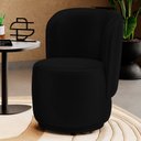 Ver imagem 1 de Poltrona Orgânica Decorativa Living Molly Couríssimo Preto - Desk Design