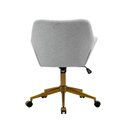Ver imagem 6 de Cadeira Poltrona Giratória Pelegrin Pel-0202 Dourada e Cinza Claro