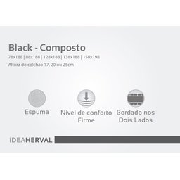 Colchao Herval Casal Ult Black 1380x1880x250 Mm - 2