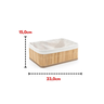 Cesto Organizador Dobravel Bambu Claro 23x15x10cm Mimo Style - 2