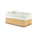 Ver imagem 6 de Cesto Organizador Dobravel Bambu Claro 23x15x10cm Mimo Style