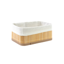 Ver imagem 3 de Cesto Organizador Dobravel Bambu Claro 23x15x10cm Mimo Style