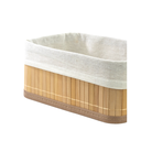 Ver imagem 4 de Cesto Organizador Dobravel Bambu Claro 23x15x10cm Mimo Style