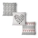 Ver imagem 1 de Kit 3 Capas de Almofada 43x43cm - Geométrica - Tecido Veludo 100% Poliéster