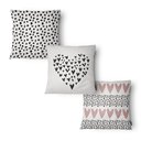 Ver imagem 1 de Kit 3 Capas de Almofada 43x43cm - Geométrica - Tecido Veludo 100% Poliéster