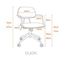 Ver imagem 5 de Kit com 4 Cadeiras Office com Relex em Aço Carbono e Couro Ecologico Dijon Caramelo Marrom