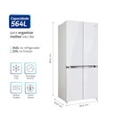 Ver imagem 4 de Geladeira Multidoor Frost Free Hq Inverter 564 Litros Airflow Cooling Flex Zone White Glass Hq-