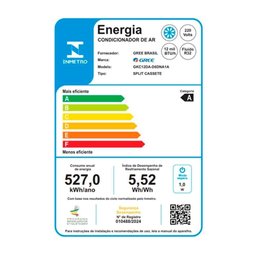 Ar Condicionado Split Cassete Gree G-linea 1 Via Inverter 12.000 Btus Frio 220v R-32 - 9