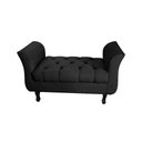Ver imagem 1 de Divã Recamier Barcelona - 1,20 Suede - Preto
