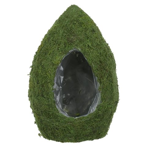 Ovo Decorativo Rústico Verde c/Forro 22,5cm